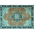 thumbnail image 1 of Ahgly Company Indoor Rectangle Persian Light Blue Traditional Area Rugs, 7' x 9', 1 of 4