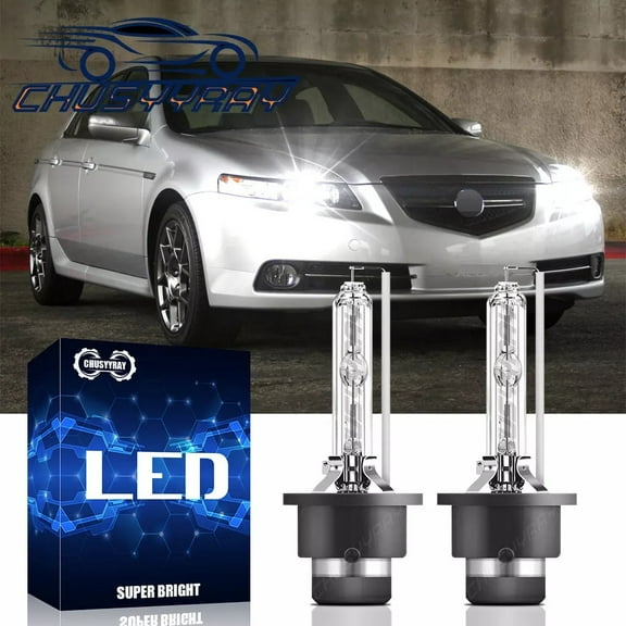 For Acura TL 2007-2014 D2S D2R 6000K White Xenon HID Low Beam Headlight Bulbs 2 Pack
