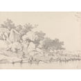 thumbnail image 2 of George Chinnery 14x11 Black Ornate Wood Framed Double Matted Museum Art Print Titled: Lap House, Inner Harbour, Macau (1841), 2 of 5