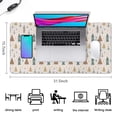 thumbnail image 5 of Long Mouse Pads for Desk,Beige Christmas Tree Pattern Desk Mats on Top Of Desks, Desk Mouse Pad Extra Large with 3mm Non-Slip Base and Stitched Edge for Gaming,Office,Work,Home 31.5x15.7in, 5 of 5