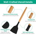 thumbnail image 5 of Umite Chef Kitchen Cooking Utensils Set, 33 pcs Non-Stick Utensils Spatula Set with Holder, Black Wooden Handle Silicone Kitchen Gadgets, 5 of 8