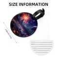 thumbnail image 5 of Galactic space 2Pcs PU Leather Round Luggage Tags with Privacy Cover and Name ID Tag for Suitcase, Handbags, Backpacks, School Bags, 5 of 6