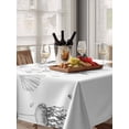 thumbnail image 6 of Grey Coastal Table Cloth, Summer Eucalyptus Leaves Beach Ocean Starfish Nautical Waterproof Tablecloth for Rectangle Tables, Washable Fabric Table Cover for Restaurant Kitchen Dining Tables 52"x70", 6 of 6