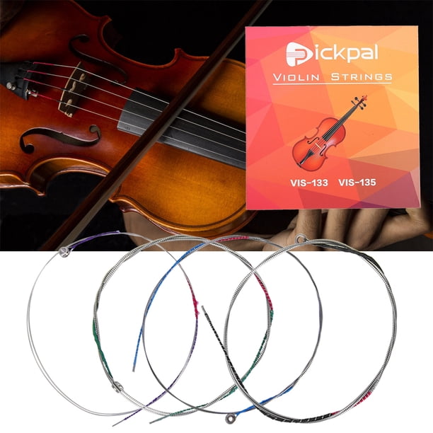 Cuerdas de violín ANGGREK Juego completo universal E-A-D-G Cuerda de Acero de repuesto para violines 4/4