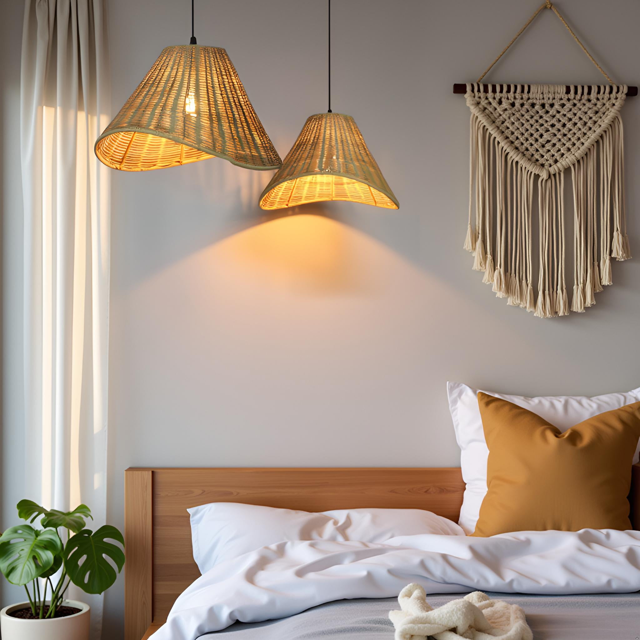 Light Brown Barrel Lamp Shades (2 Count)
