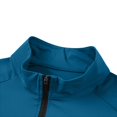 thumbnail image 3 of Moisture Wicking Shirts for Men Short Sleeve Quarter Zip Muscle Shirt Quick Dry T-Shirt Lightweight with Zipper Pocket Blue XL, 3 of 6