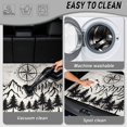 thumbnail image 5 of HUIACONG Vintage Compass Mountain Print Car Trunk Mat, Stitched Edge Polyester 29" x 39", Non-Skid Stain Resistant All Season Cargo Liner, Quick Install Universal Fit for SUVs, 5 of 7