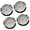 Arab Silver, variant on 4Pcs 55mm Quartzs Clock Inserts with Arabic or Roman Numerals for Clockmakers and Collectors Craft Projects Accessories