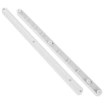 2 Pcs Plastic Drawer Rails Tape Kit Vanity Tables Track White