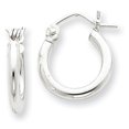 thumbnail image 1 of Boucles d'Oreilles Créoles en Argent Sterling Rhodié 2mm QE4375, 1 of 2