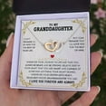thumbnail image 2 of Interlocking Heart Necklace Graduation Gift For Granddaughter From Grandma & Grandpa With Heartfelt Message Elegant Box From Grandparents, 2025 Graduation Gifts, High School Graduation Gift, 2 of 5