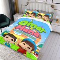 thumbnail image 3 of Fondo de Omar y Hana Conjunto de sábanas temático, trío de piezas, cómodo y amigable con la piel, diseño único, regalo de decoración para el hogar para familiares, amigos y fans,173cm *218cm, 3 of 6