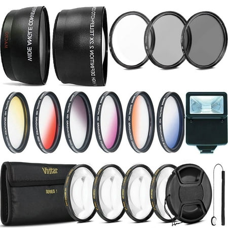 58mm Fisheye Telephoto & Wide Angle + Top Lens Accessory Kit for Canon 750D 760D 650D 600D 550D 500D 450D 400D 