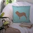 thumbnail image 3 of Dog Profile Checkerboard Design Fabric Decorative Pillow, 3 of 4