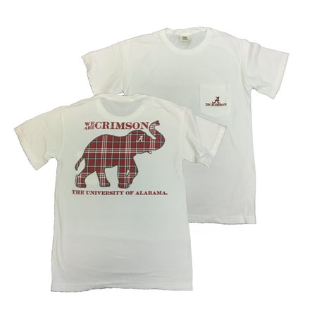 Campus Short Sleeve T-shirt - Campus Collection Alabama Tartan Elephant Short Sleeve T-shirt