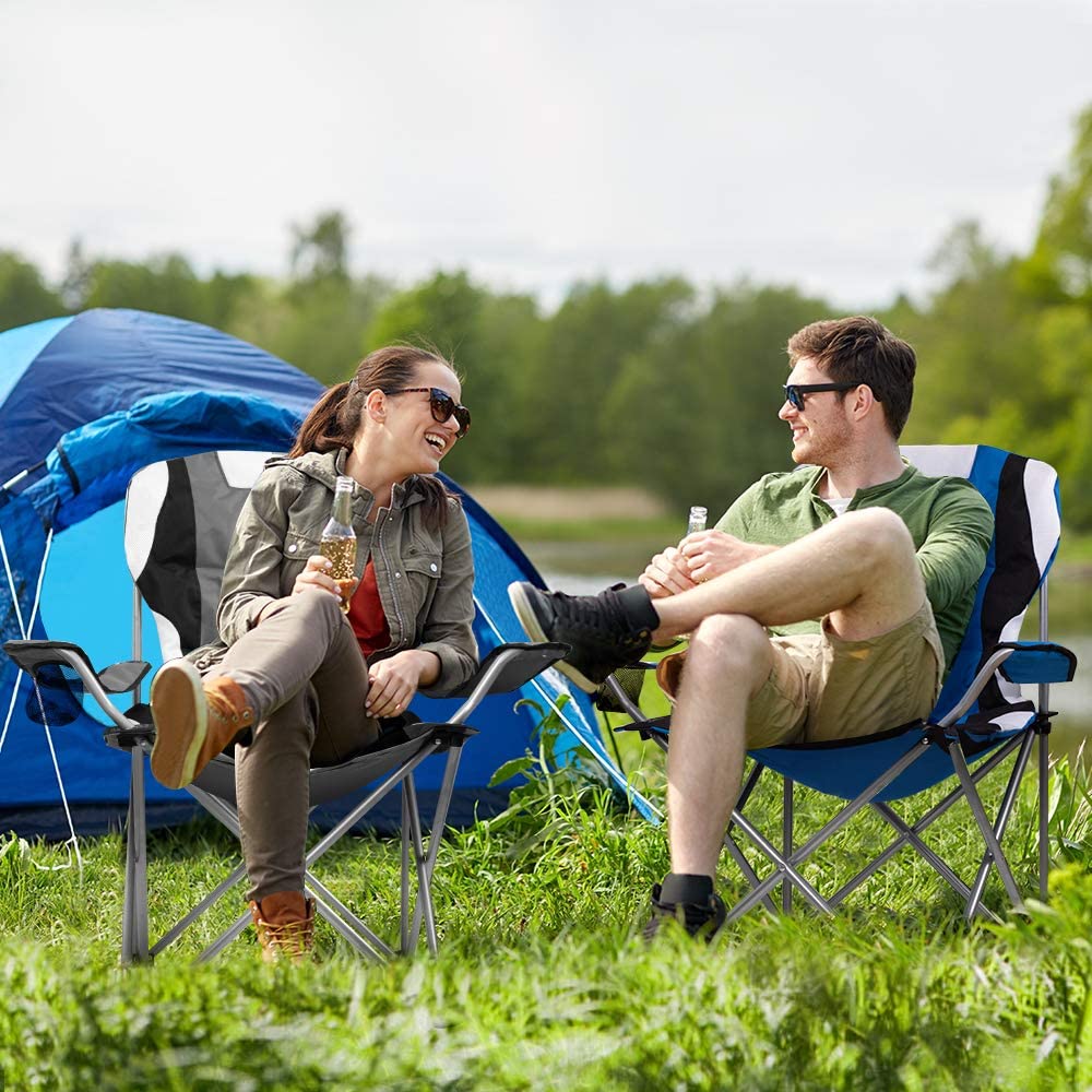 Camabel Folding Camping Chair - 330lb Capacity Outdoor Chair With Cup Holder