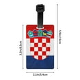thumbnail image 4 of Croatian-Flag Pvc Luggage Tag With Name Id Labelfor Women Men, 4 of 6