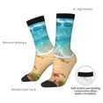 thumbnail image 4 of Pofeuu Tropical Beach With Starfish Print Crew Socks, Adult Running Hiking Socks for Youth and Adult, 4 of 6