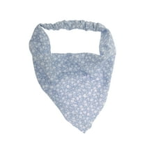 Unique Bargains 1 Pc Grace Floral Headwrap for Women Blue