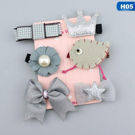 Great Clips - KABOER 6pcs Kids Baby Girls Bow Hair Clips Lace Flower Barrette Pins Set Gift Great