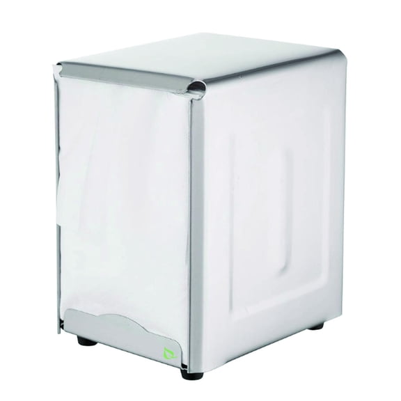 [1 Pack] Commercial Low Fold Napkin Dispenser - Stainless Steel, Spring Loaded, For Low Fold Napkins - Great for Restaurants, Bars, Diners, Commercial and Home Use by EcoQuality