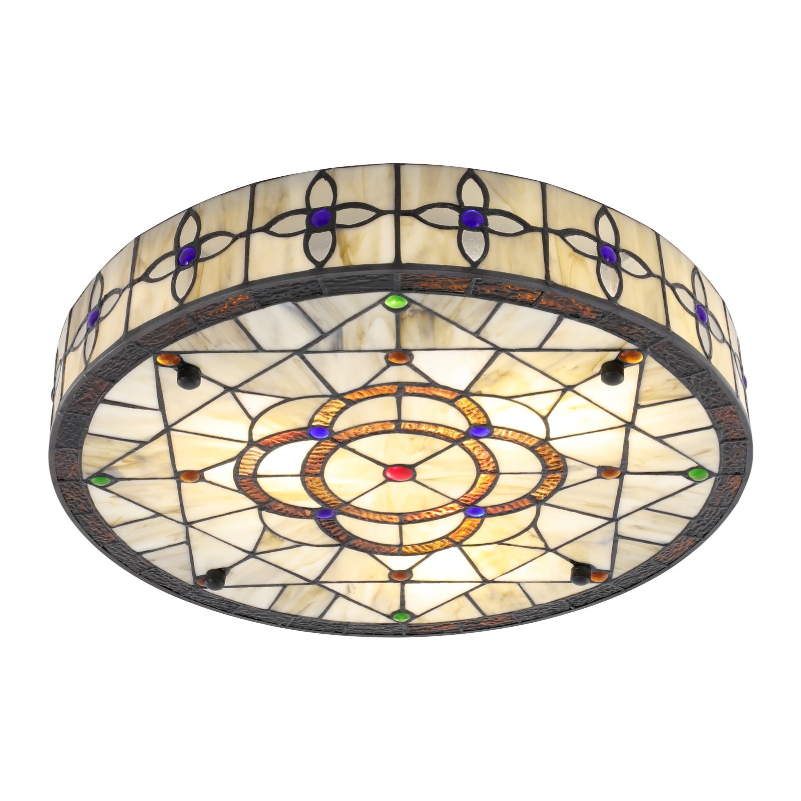 16'' Ceiling Lamp Round Ceiling Light Colorful for Bedroom Living Room Hotel