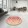 thumbnail image 4 of Ahgly Company Machine Washable Indoor Square Transitional Deep Peach Orange Area Rugs, 6' Square, 4 of 7