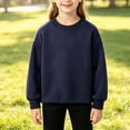 thumbnail image 2 of Maean Kids Fleece Sweatshirt Boys Girls Crew Neck Long Sleeve Warm Tops Fall Winter Sweatshirts Clothes, 2 of 7