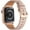 A-Pink Sand+Rose Gold, variant on Bands Compatible with Apple Watch Band 38mm 40mm 41mm 42mm 44mm 45mm 49mm, Genuine Leather Replacement Wristband Strap for iWatch Ultra SE Series 9 8 7 6 5 4 3 2 1 Women Men(Gray+Rose Gold)