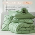 thumbnail image 6 of Davulos King Size Comforter Set,7 Pieces Green Bedding Sets for All Season Bed in a Bag with Comforter ,Flat Sheet ,Fitted Sheet ,Pillowcases & Shams, 6 of 8