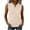 Beige, variant on Women's Collared Banded Bottom Tank Top Summer Loose Fit V-Neck Sleeveless Shirts Stretch Comfy Going Out Tee Tank Red