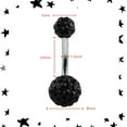 thumbnail image 6 of 4-Piece 14G Black Belly Button Rings Set, Stainless Steel Navel Piercing Jewelry - Crystal Designs, 6 of 6