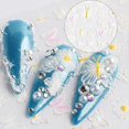 thumbnail image 4 of 5D Stereoscopic Embossed Flowers Nail Art Stickers, 3D Self-Adhesive Daisy Nail Art Decals White Lace Rose Flower Wings 6 Sheets, 4 of 4