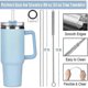 thumbnail image 3 of Replacement Straw Compatible With Stanley 40 Oz 30 Oz Cup Tumbler, 6 Pack Reusable Straw With Cleani, 3 of 5