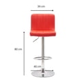 thumbnail image 2 of Banco Respaldo Alto EKE Life Home Barra Desayunador Cocina Giratorio Rojo 8152, 2 of 4