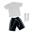thumbnail image 3 of Camisetas y pantalones para muñecas de 12 pulgadas, accesorios de decoración para muñecas, decoración de manga corta para cosplay Blanco, 3 of 9
