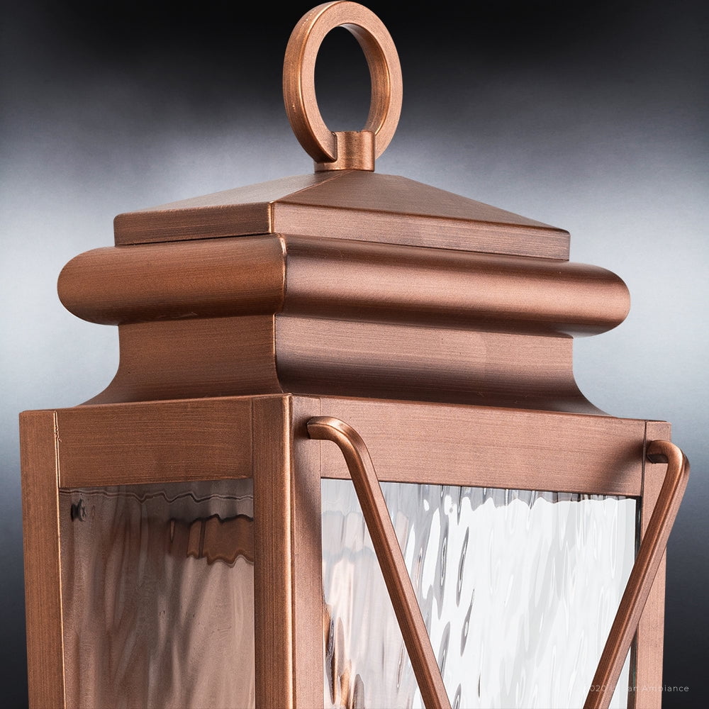 Luxury Vintage Wall Sconce, 17.875H x 8W, with Transitional Style, Antique Copper, UHP1410 by Urban Ambiance