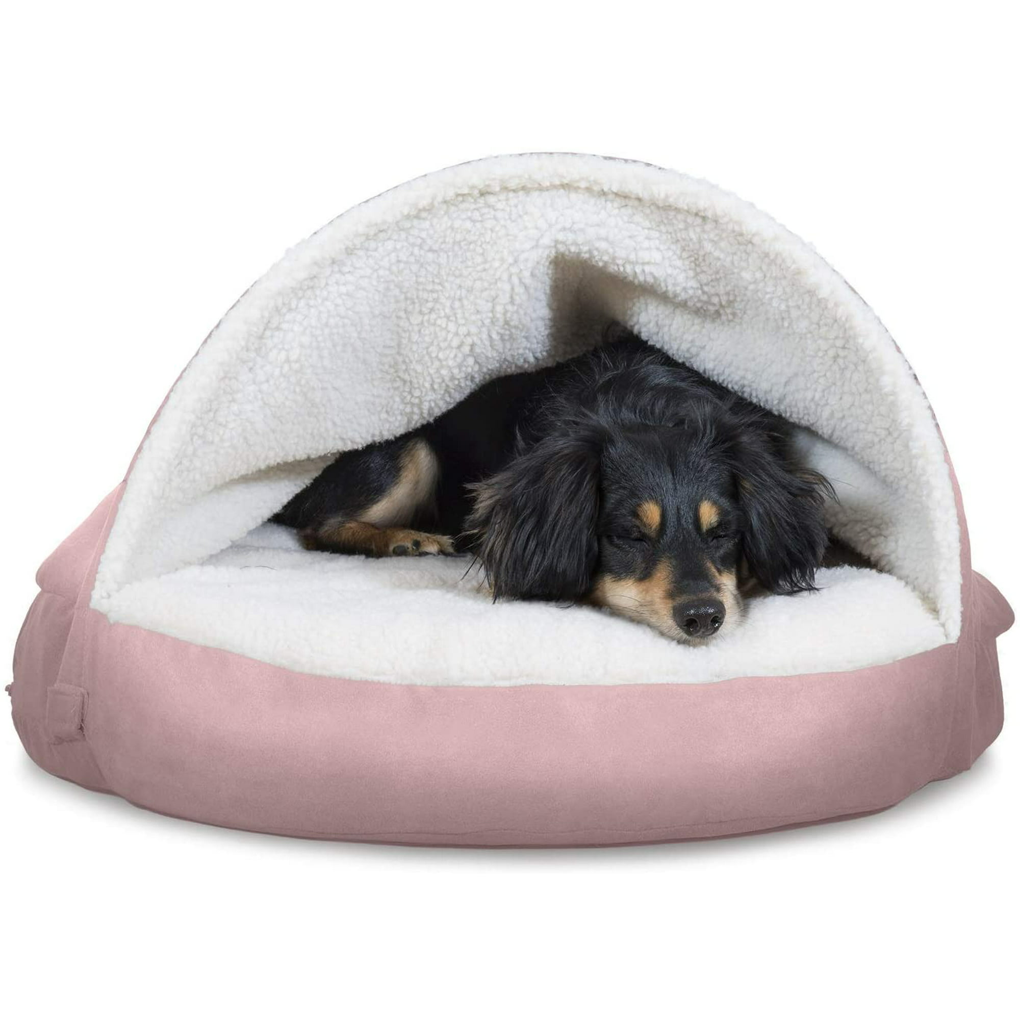 Pet Circular Burrowing Cave Hooded Pillow Bed Anti Anxiety Wrap Around Dog Bed For Dogs And Cats Walmart Canada