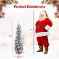 thumbnail image 3 of Gymax 4 FT Pre-Lit Artificial Christmas Tree Snow-Flocked Slim Pencil Christmas Tree, 3 of 10