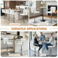thumbnail image 6 of CQAOE Adjustable PU Leather Swivel Bar Stools with Armrest & Back, Counter Height Hydraulic Bar Chairs for Kitchen Island & Dining Room, White, 6 of 18