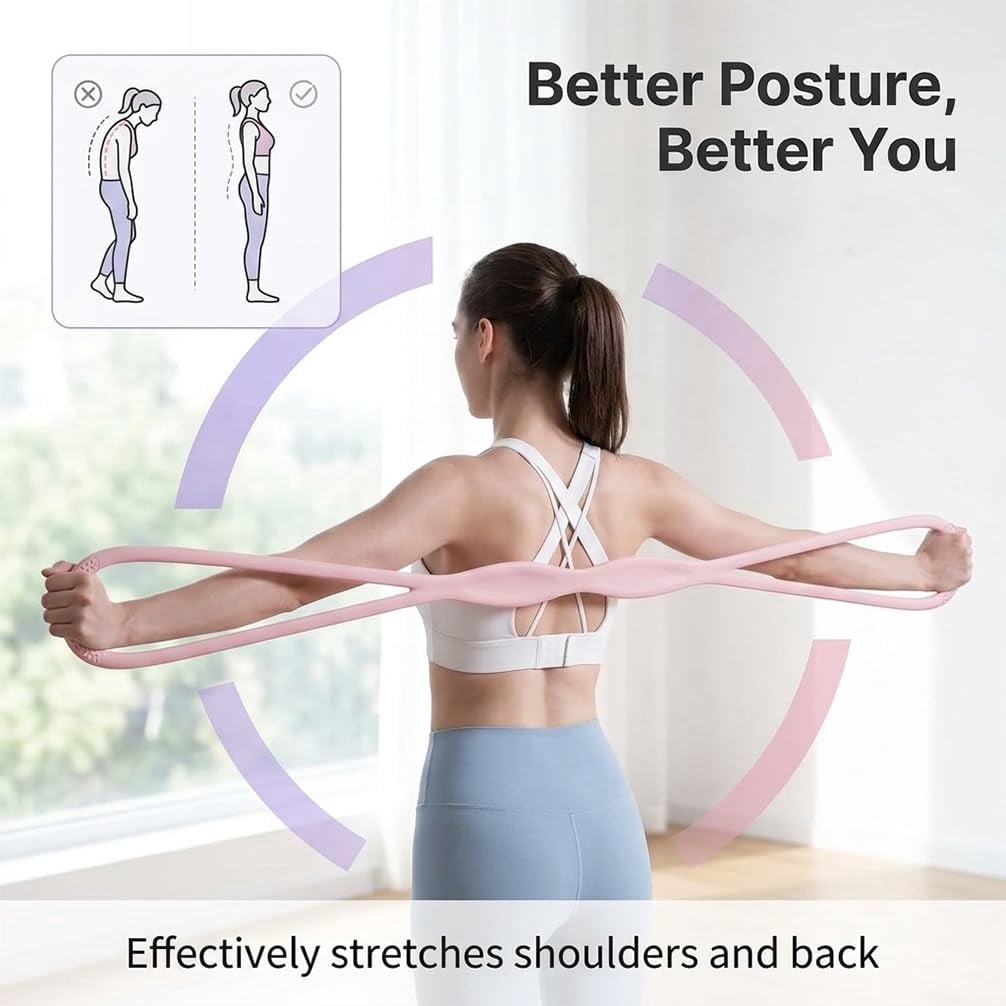 Figure 8 Resistance Bands with Handles for Women – Arm and Chest Exercise for Yoga, Pilates, and Fitness