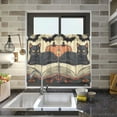 thumbnail image 4 of Yayeee Kitchen Curtains Light Filtering 27"x36" Rod Pocket Short Cafe Window Panel, Black Halloween Cat, 4 of 7