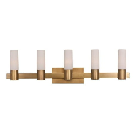 Maxim 22415SWNAB Contessa 5-Light Bathroom Vanity, Natural Aged Brass