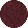 thumbnail image 1 of Ahgly Company Tapis Rond Lavable en Machine Intérieur Transitionnel Marron Rouge, 6 Pieds Rond, 1 of 7
