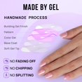 thumbnail image 3 of Press On Nails BtartBox, corto, cuadrado, rosa cromado, loto esmaltado, 3 of 6