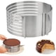 thumbnail image 1 of Cortador de anillos, cortador de pasteles, anillo ajustable, Mousse de 7 capas, para cortar fácilmente la parte inferior de los pasteles, molde para hornear pan redondo DIY Adepaton LKX-0196, 1 of 7
