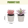 thumbnail image 2 of 2 uds mini combinación suculenta en maceta pequeños adornos creativos plantas de plástico verde artificial, 2 of 5