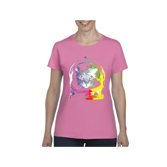 Normal is Boring - Women's T-Shirt Short Sleeve, up to Women Size 3XL - Space Cat