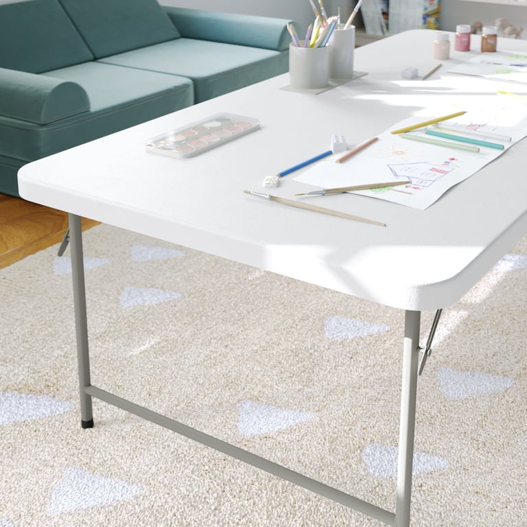 BizChair Children's Size 4.93-Foot Foldable Rectangular Table