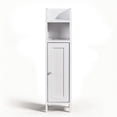 thumbnail image 3 of Ktaxon Slim Bathroom Cabinet Storage, Toilet Cabinet with 2 Drawers, beside Toilet Cabinet Saving Space, White, 3 of 15